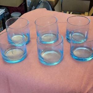 Source Unknown Aqua Glass Tumbler Collection